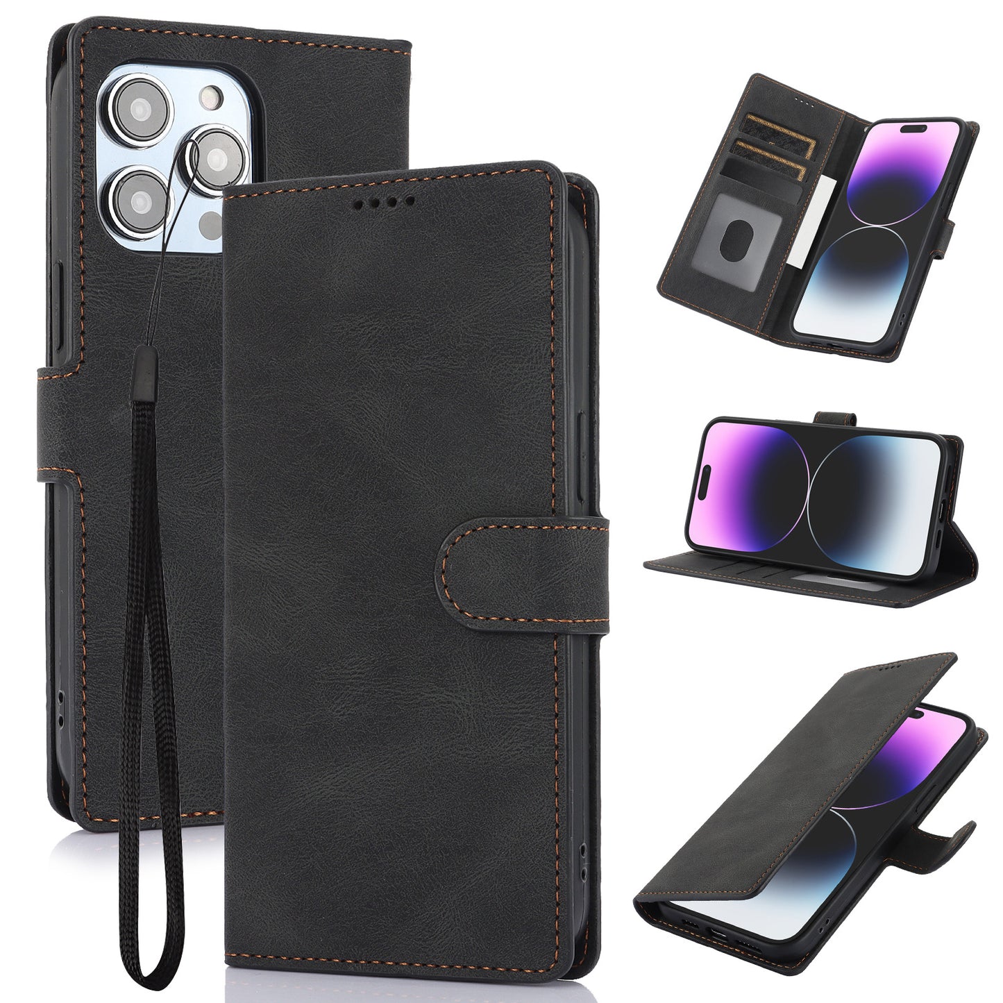 Suitable for Apple 16 Pro phone case FE wallet style anti drop phone leather case