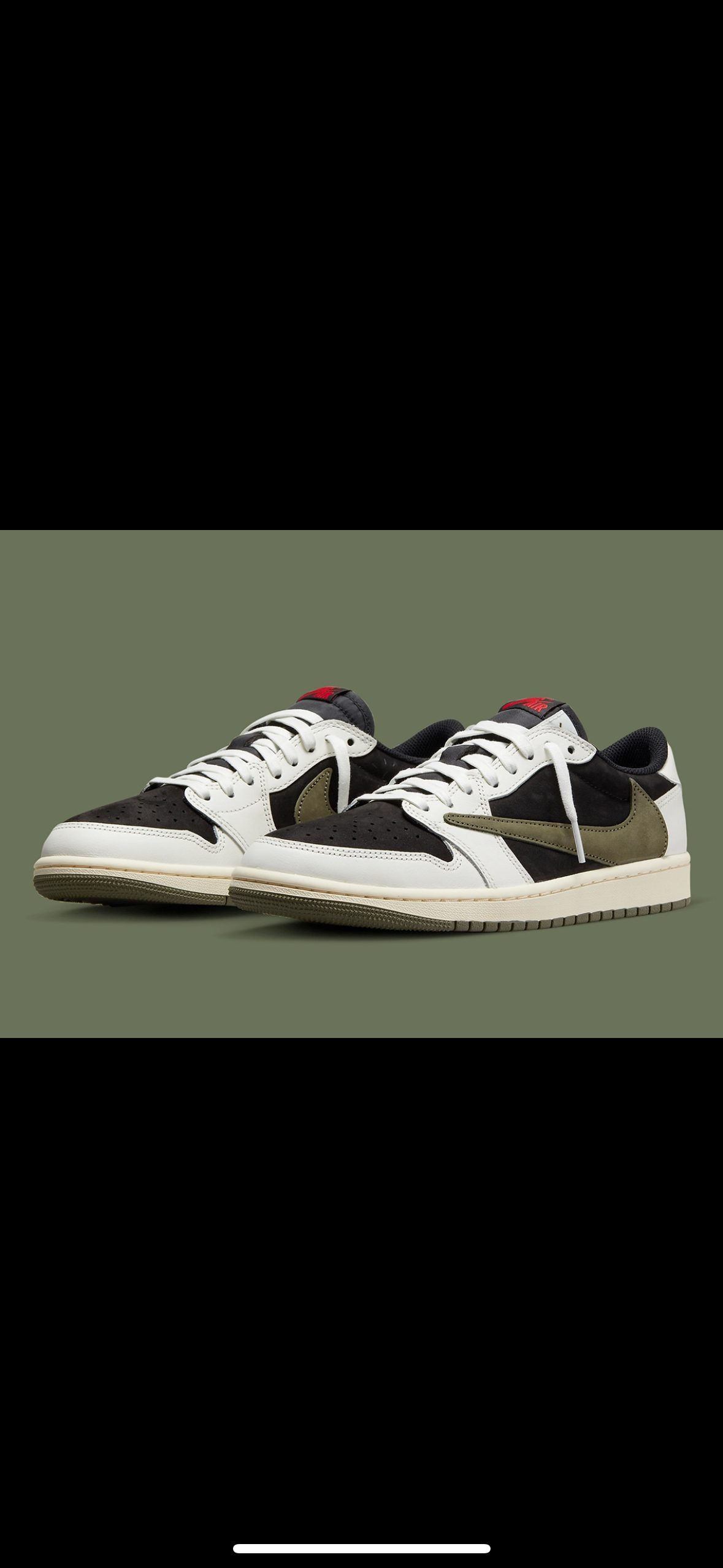 Jordan 1 low Travis Scott olive 7UK